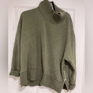 Varley Olive Green Turtleneck Sweater